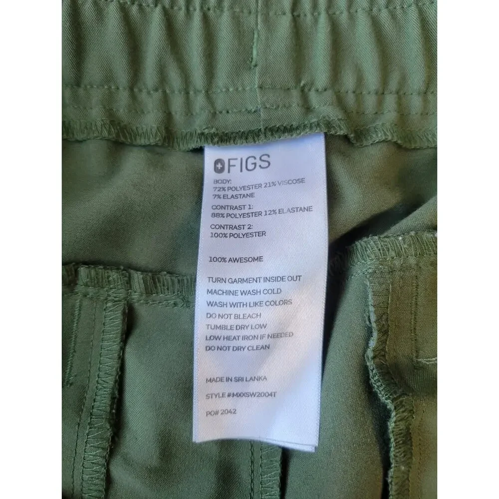 Figs Men’s Tansen Jogger Scrub Pants Dark Olive Size XL Tall